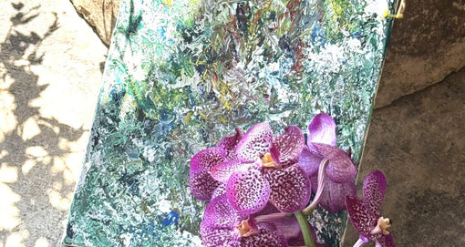 『花と絵』　一輪挿しのための背景アートレッスンのお知らせ