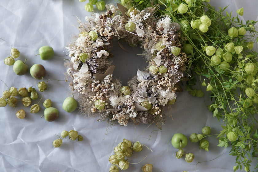ドライフラワー　リース